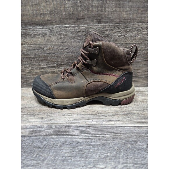 Ariat Skyline Mid H20 Waterproof Lace Up Walking Boots Brown Leather Womens 6.5B - Picture 7 of 16
